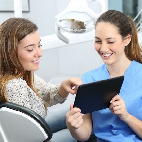 Relaxed patient in dental chair
