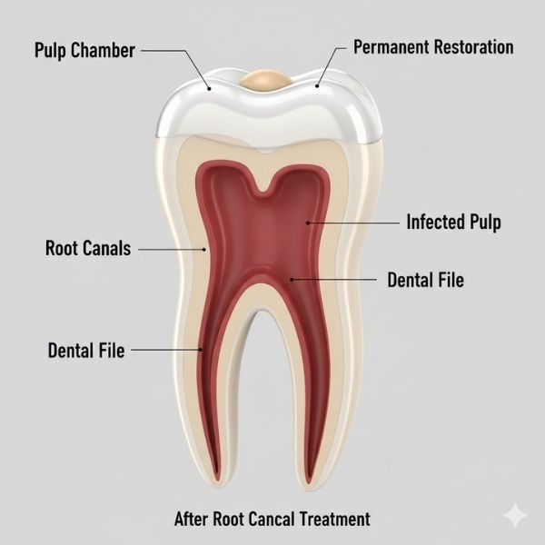 Comfortable root canal therapy