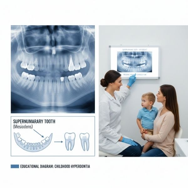 Supernumerary tooth removal for children